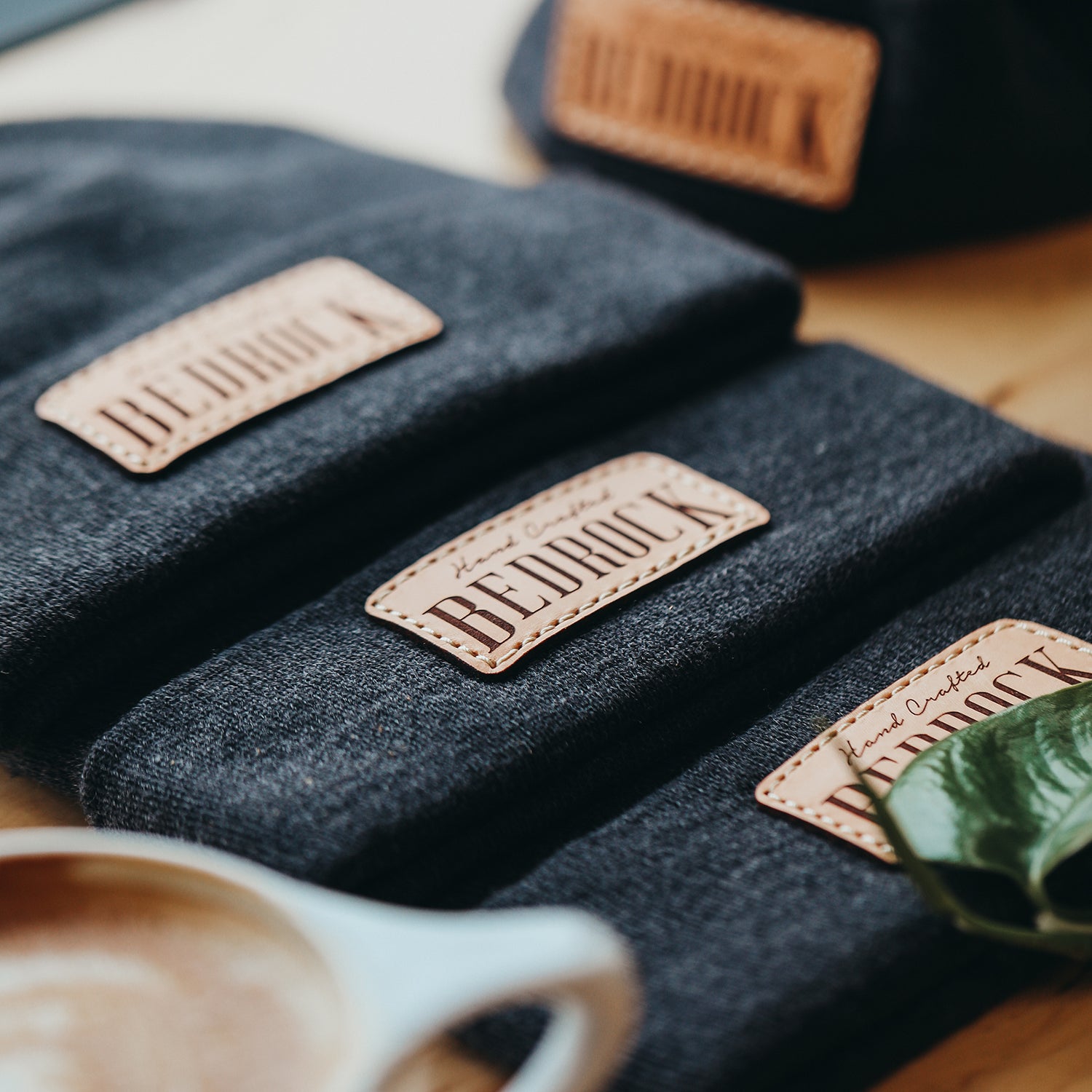Leather Patch Beanie