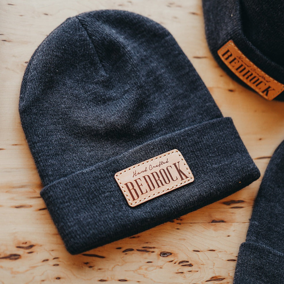 Leather Patch Beanie