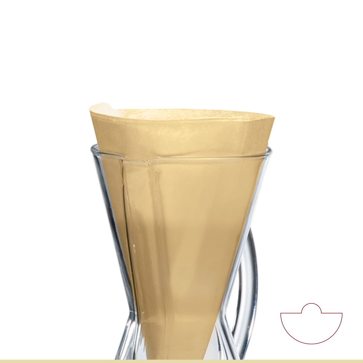 CHEMEX® Bonded Filters Unfolded Half Moon (Natural)