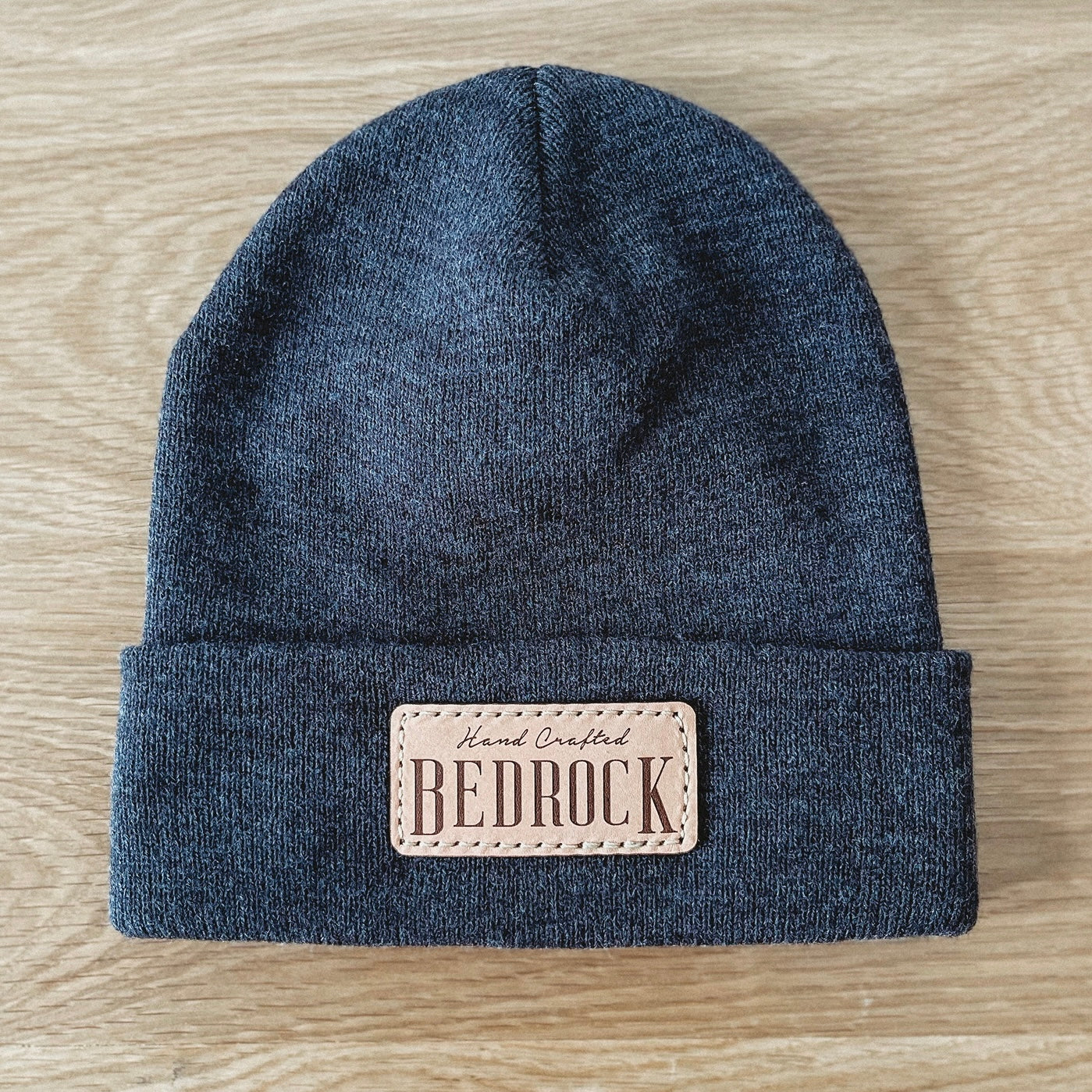 Leather Patch Beanie
